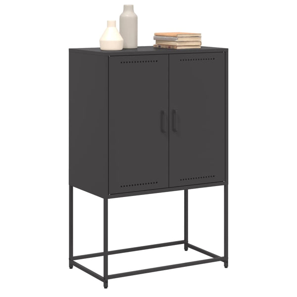 Schwarzer Schrank Arola 68,5x38,5x107cm (Stahl)