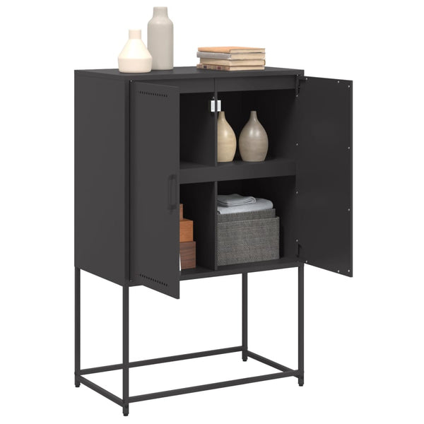 Schwarzer Schrank Arola 68,5x38,5x107cm (Stahl)