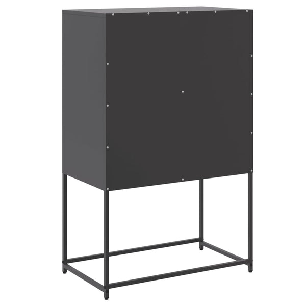 Schwarzer Schrank Arola 68,5x38,5x107cm (Stahl)