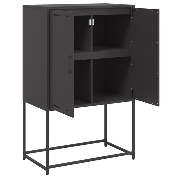 Schwarzer Schrank Arola 68,5x38,5x107cm (Stahl)