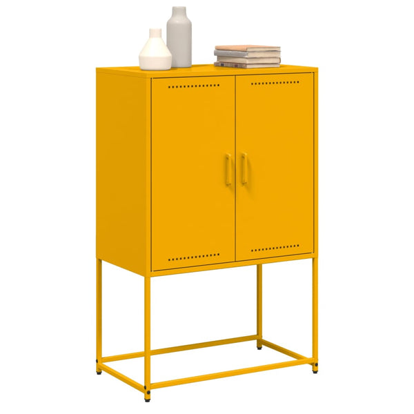 Sinapinkeltainen kaappi Arola 68,5x38,5x107cm (teräs)