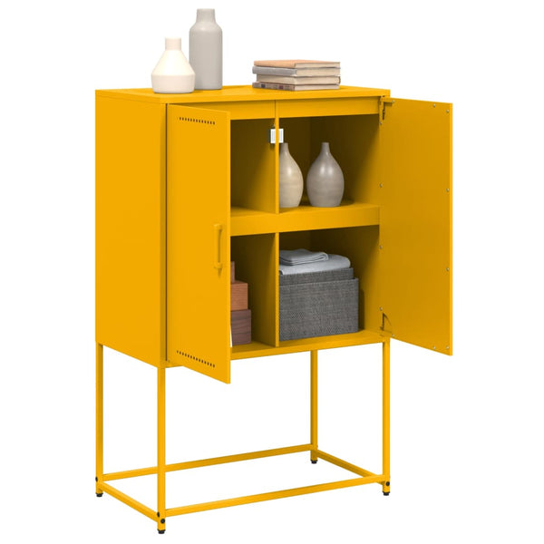 Sinapinkeltainen kaappi Arola 68,5x38,5x107cm (teräs)