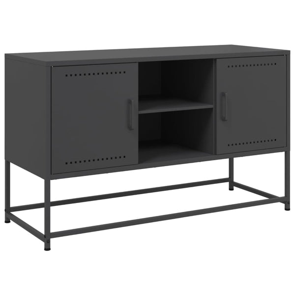 Schwarzes TV-Möbel Gieta 100,5x39x60,5cm (Stahl)