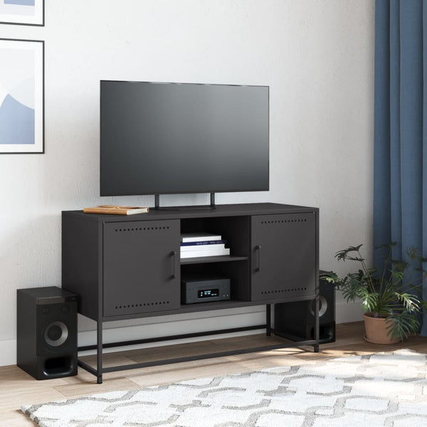 Schwarzes TV-Möbel Gieta 100,5x39x60,5cm (Stahl)