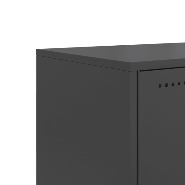 Schwarzes TV-Möbel Gieta 100,5x39x60,5cm (Stahl)