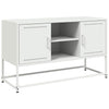 Weißes TV-Lowboard Gieta 100,5x39x60,5cm (Stahl)