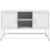 Weißes TV-Lowboard Gieta 100,5x39x60,5cm (Stahl)