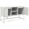 Weißes TV-Lowboard Gieta 100,5x39x60,5cm (Stahl)