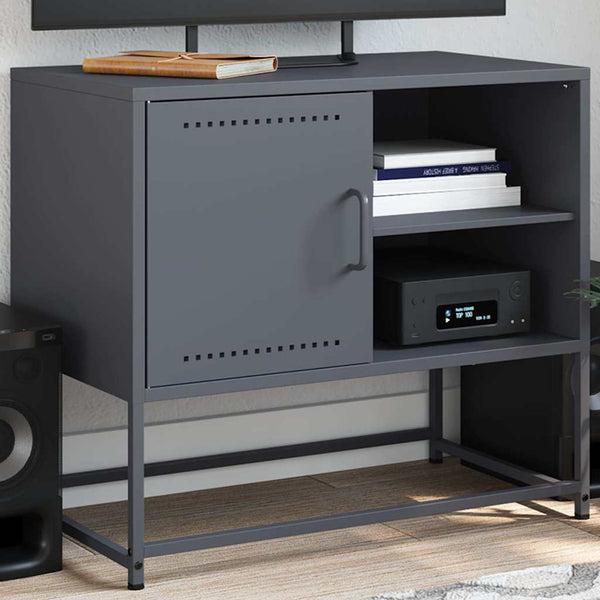 Antrasiitti tv-taso Comeluta 68x39x60,5cm (teräs)