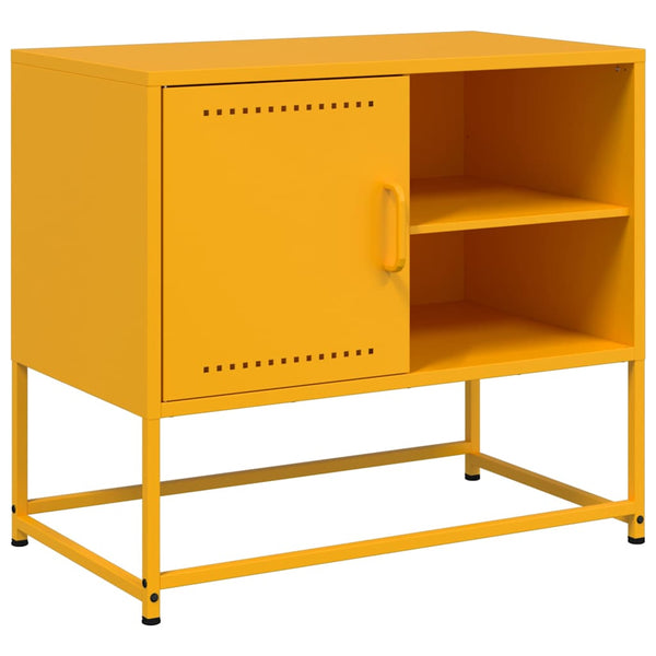 Sinapinkeltainen tv-taso Comeluta 68x39x60,5cm (teräs)