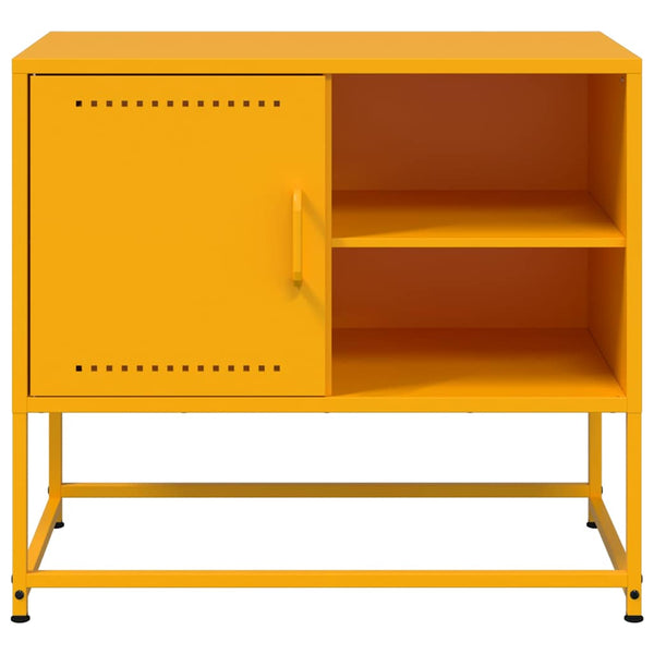 Sinapinkeltainen tv-taso Comeluta 68x39x60,5cm (teräs)