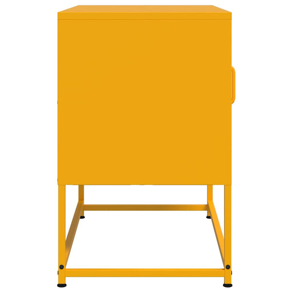 Sinapinkeltainen tv-taso Comeluta 68x39x60,5cm (teräs)
