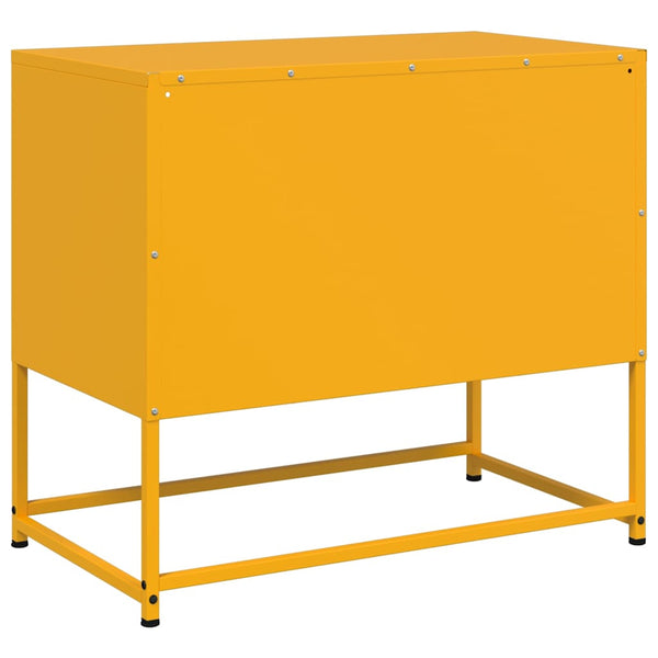 Sinapinkeltainen tv-taso Comeluta 68x39x60,5cm (teräs)