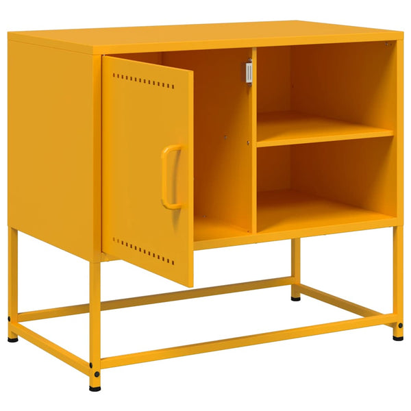 Sinapinkeltainen tv-taso Comeluta 68x39x60,5cm (teräs)