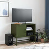 Olivgrüner TV-Ständer Comeluta 68x39x60,5cm (Stahl)