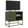 Olivgrüner TV-Ständer Comeluta 68x39x60,5cm (Stahl)