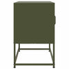 Olivgrüner TV-Ständer Comeluta 68x39x60,5cm (Stahl)