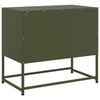 Olivgrüner TV-Ständer Comeluta 68x39x60,5cm (Stahl)