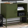 Olivgrüner TV-Ständer Comeluta 68x39x60,5cm (Stahl)
