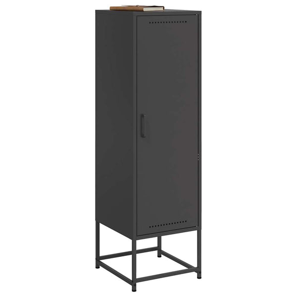 Schwarzer Schrank Egevit 36x39x123cm (Stahl)