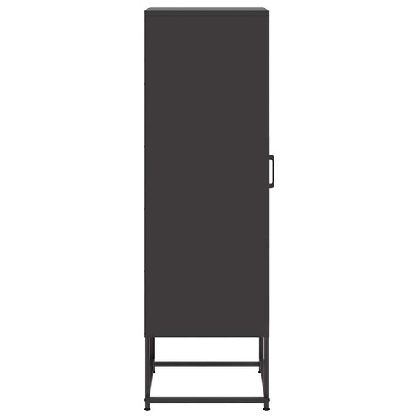 Schwarzer Schrank Egevit 36x39x123cm (Stahl)