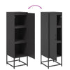 Schwarzer Schrank Egevit 36x39x123cm (Stahl)