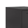 Schwarzer Schrank Egevit 36x39x123cm (Stahl)