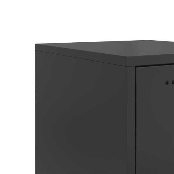 Schwarzer Schrank Egevit 36x39x123cm (Stahl)