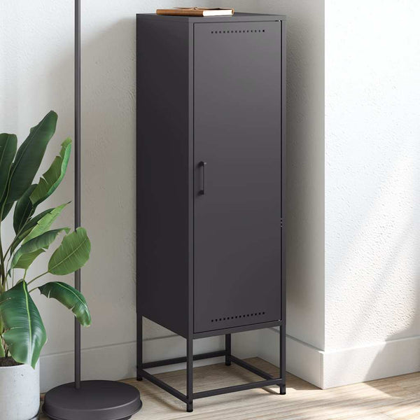 Schwarzer Schrank Egevit 36x39x123cm (Stahl)