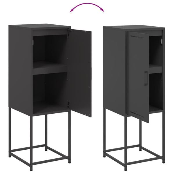 Schwarzer Schrank Johannes 36x39x107cm (Stahl)