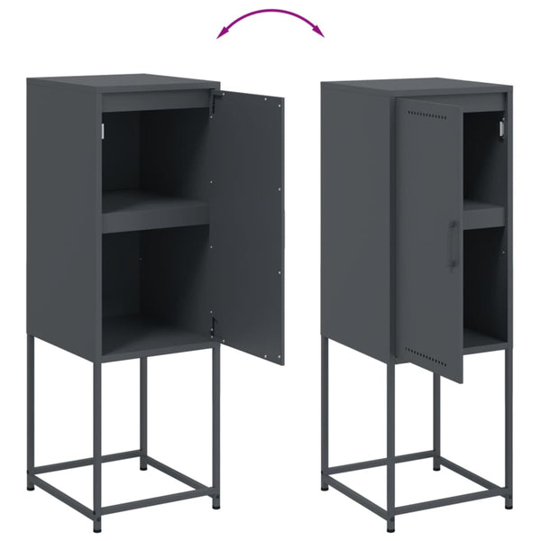 Anthrazitfarbener Schrank Johannes 36x39x107cm (Stahl)