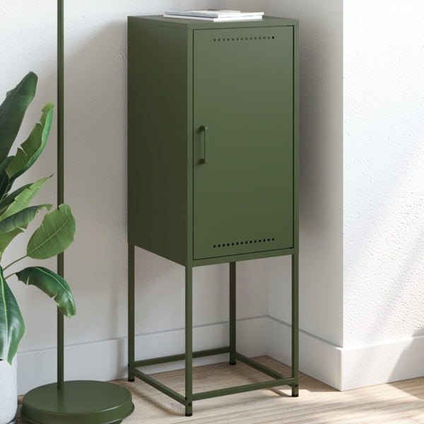 Olivgrüner Schrank Johannes 36x39x107cm (Stahl)