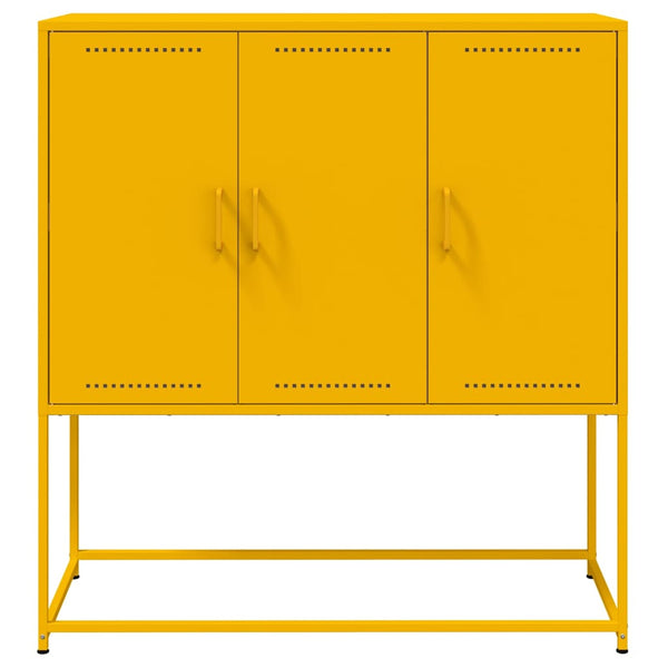 Sinapinkeltainen kaappi Iliaz 100,5x39x107cm (teräs)