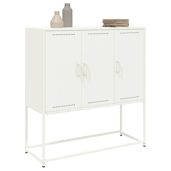 Valkoinen kaappi Iliaz 100,5x39x107cm (teräs)