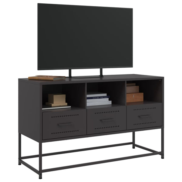 Schwarzer TV-Schrank Artemidor 100,5x39x60,5cm (Stahl)