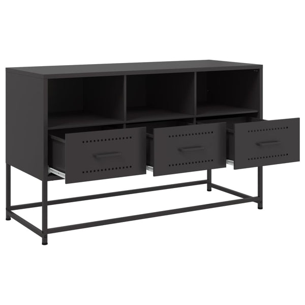 Schwarzer TV-Schrank Artemidor 100,5x39x60,5cm (Stahl)
