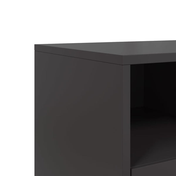 Schwarzer TV-Schrank Artemidor 100,5x39x60,5cm (Stahl)