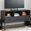 Schwarzer TV-Schrank Artemidor 100,5x39x60,5cm (Stahl)