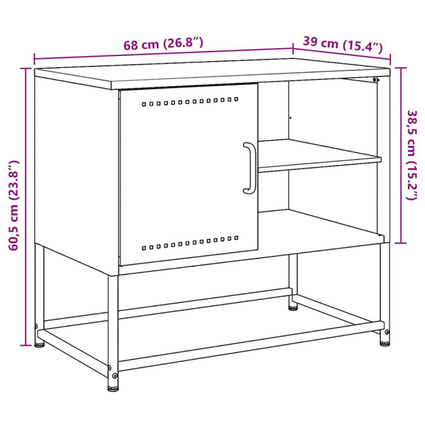 Pinkfarbener TV-Ständer Artemidor 100,5x39x60,5cm (Stahl)