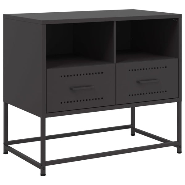 Schwarzer TV-Ständer Vacariu 68x39x60,5cm (Stahl)