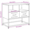 Schwarzer TV-Ständer Vacariu 68x39x60,5cm (Stahl)
