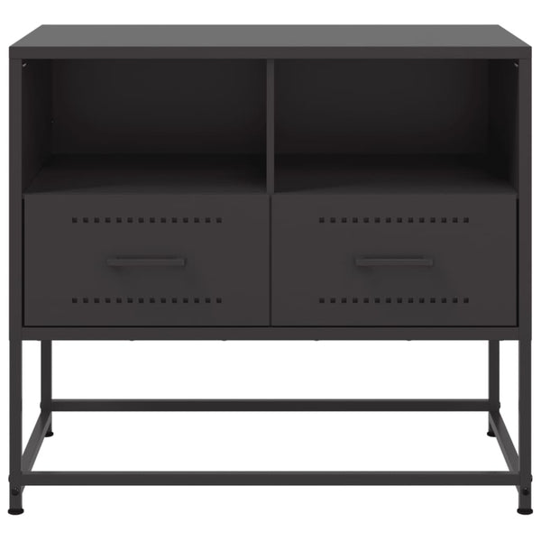Schwarzer TV-Ständer Vacariu 68x39x60,5cm (Stahl)