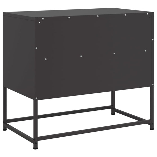 Schwarzer TV-Ständer Vacariu 68x39x60,5cm (Stahl)