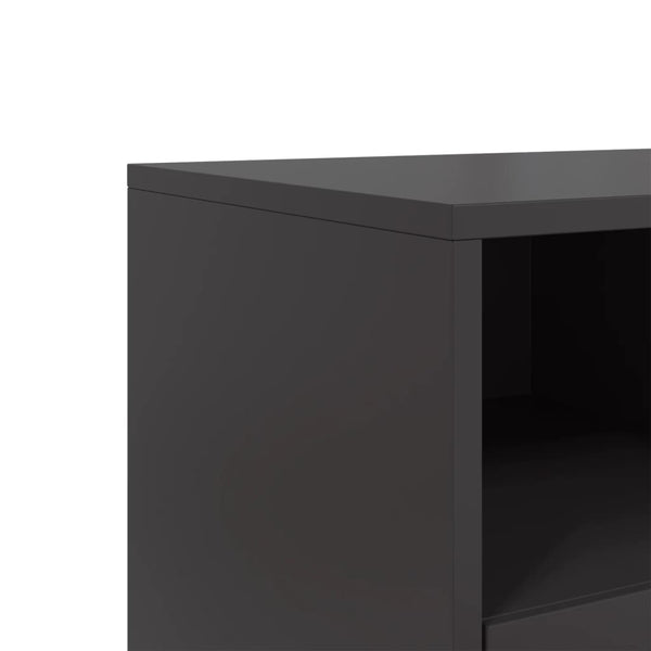 Schwarzer TV-Ständer Vacariu 68x39x60,5cm (Stahl)