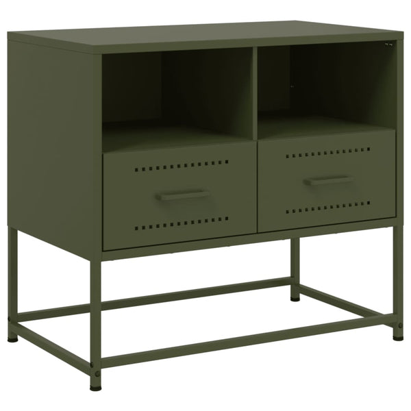 TV-Möbel Vacariu Olivgrün 68x39x60,5cm (Stahl)