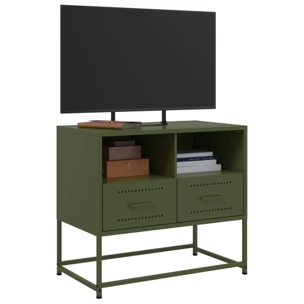 TV-Möbel Vacariu Olivgrün 68x39x60,5cm (Stahl)