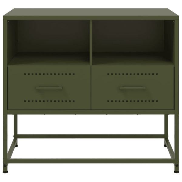TV-Möbel Vacariu Olivgrün 68x39x60,5cm (Stahl)