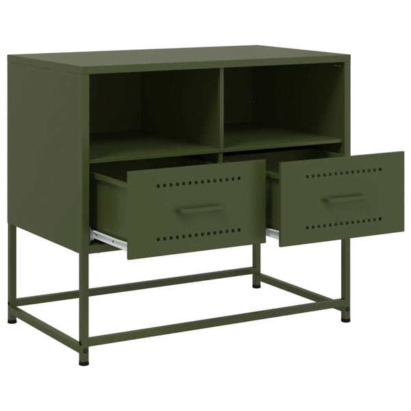 TV-Möbel Vacariu Olivgrün 68x39x60,5cm (Stahl)