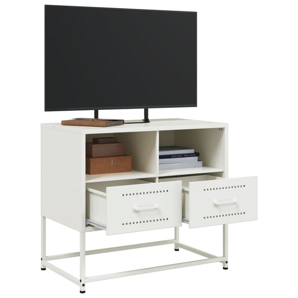 Valkoinen tv-taso Vacariu 68x39x60,5cm (teräs)