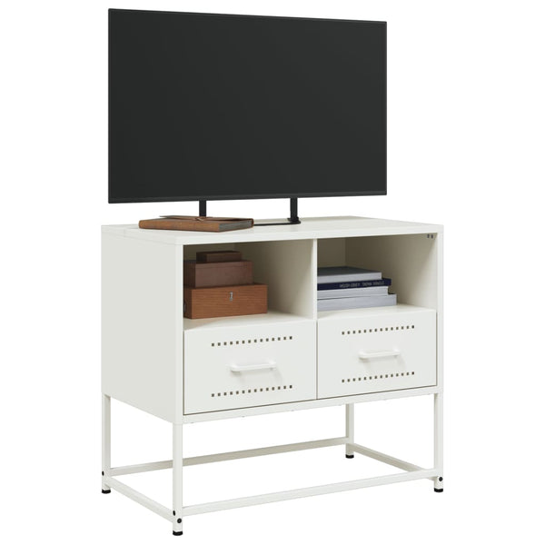 Valkoinen tv-taso Vacariu 68x39x60,5cm (teräs)